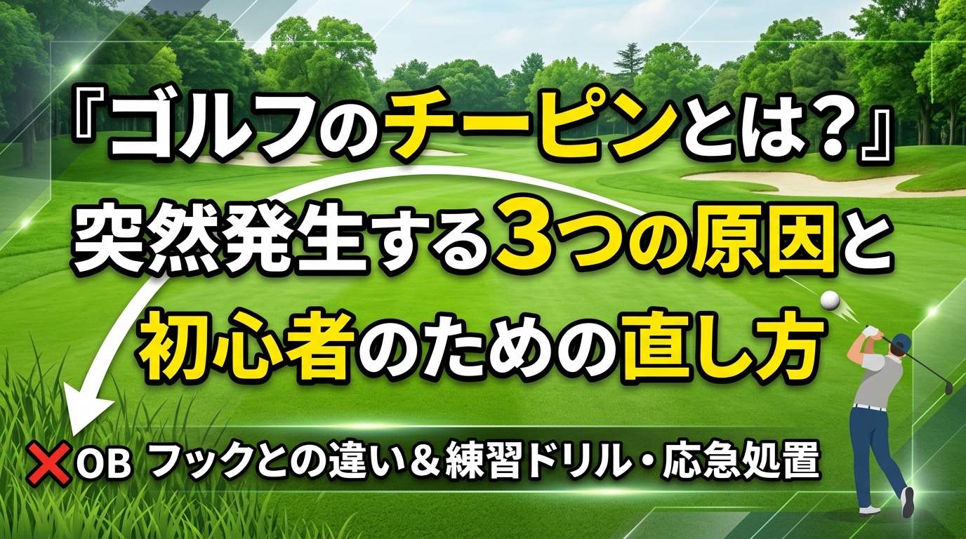 ゴルフのチーピンとは?突然発生する3つの原因と初心者のための直し方